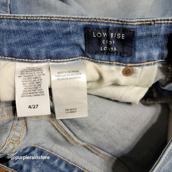 Lucky Brand Jeans 4 Lolita Skinny Crop Low Rise Medium Light Wash Stretch Denim - Picture 5 of 12
